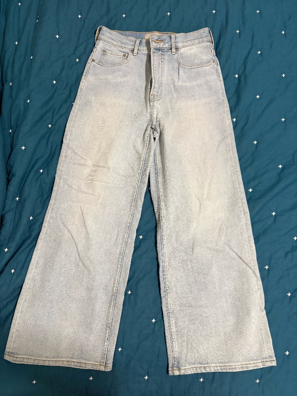 Everlane The Way High Sailor Jean Size 27 Fog Color Cropped
